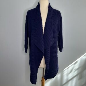 Zoe Couture Women’s 100% Cashmere Draping Open Front Cardigan Sweater Size S/XS